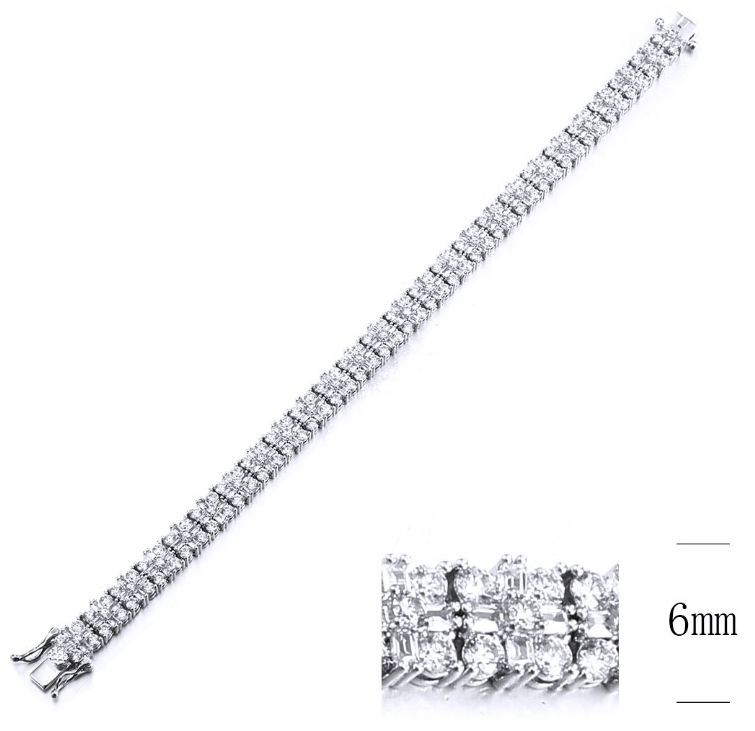 SB11335, Ladies' Moissanite Ring, S925, Rhodium Plated, White, 16.13g