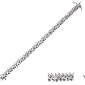 SB09043, Ladies' Moissanite Ring, S925, Rhodium Plated, White, 14.39g