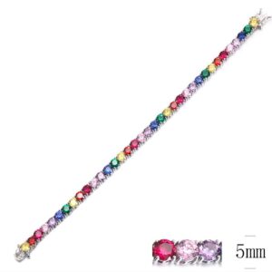 SB09897, Ladies' Moissanite Bracelet, S925, Rhodium Plated, White, 11.1g