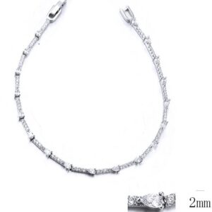 SB11209, Ladies' Moissanite Bracelet, S925, Rhodium Plated, White, 5.15g
