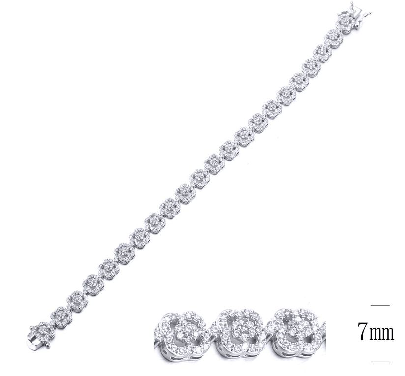 SB10273, Ladies' Moissanite Ring, S925, Rhodium Plated, White, 12.54g