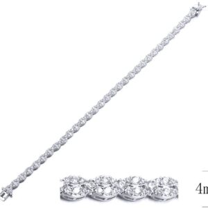 SB10271, Ladies' Moissanite Ring, S925, Rhodium Plated, White, 8.55g