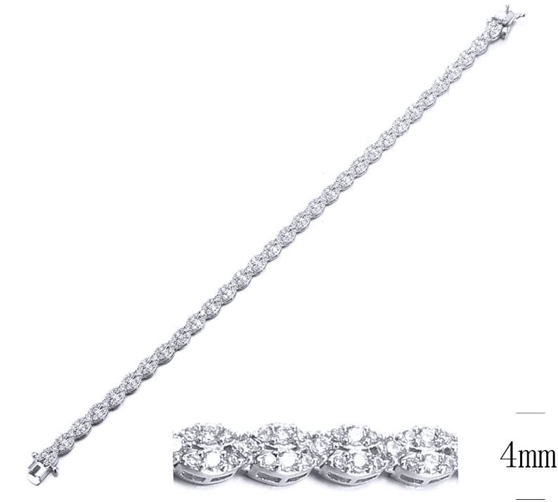SB10271, Ladies' Moissanite Ring, S925, Rhodium Plated, White, 8.55g