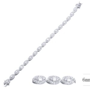 SB10283, Ladies' Moissanite Ring, S925, Rhodium Plated, White, 8.69g