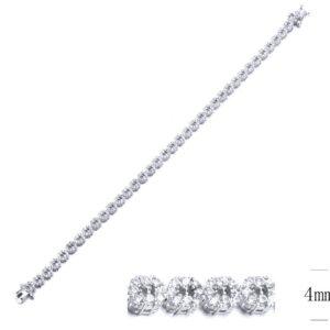 SB10272, Ladies' Moissanite Ring, S925, Rhodium Plated, White, 8.33g