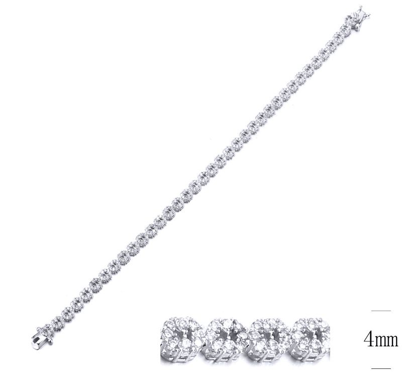 SB10272, Ladies' Moissanite Ring, S925, Rhodium Plated, White, 8.33g