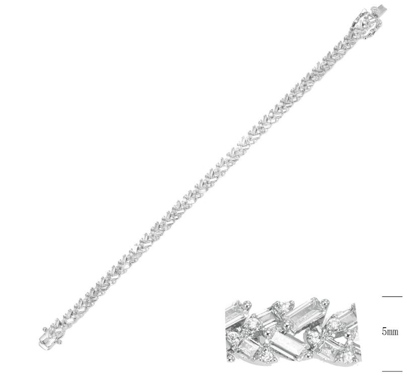 SB14896, Ladies' Moissanite Ring, S925, Rhodium Plated, White, 10.05g