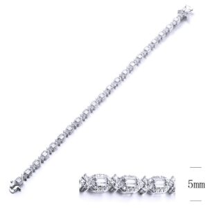 SB12580, Ladies' Moissanite Ring, S925, Rhodium Plated, White, 11.05g