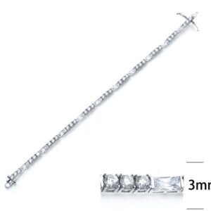 SB05297, Ladies' Moissanite Ring, S925, Rhodium Plated, White, 10.8g