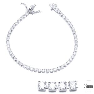 SB10339, Ladies' Moissanite Ring, S925, Rhodium Plated, White, 7.03g