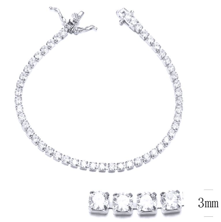 SB10339, Ladies' Moissanite Ring, S925, Rhodium Plated, White, 7.03g
