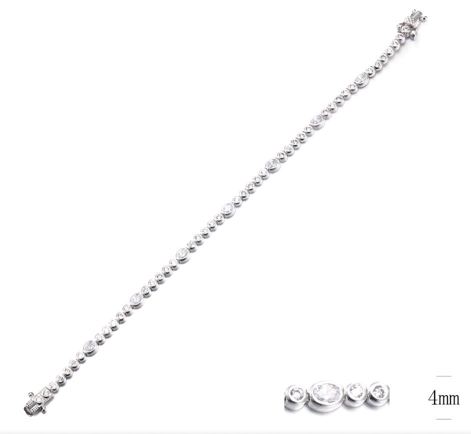 SB08135, Ladies' Moissanite Ring, S925, Rhodium Plated, White, 9.79g