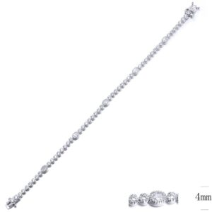 SB08835, Ladies' Moissanite Ring, S925, Rhodium Plated, White, 8.89g