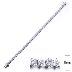 SB12560, Ladies' Moissanite Ring, S925, Rhodium Plated, White, 10.44g