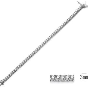 SB07918, Ladies' Moissanite Ring, S925, Rhodium Plated, White, 13.31g