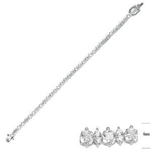 SB14923, Ladies' Moissanite Ring, S925, Rhodium Plated, White, 8.35g