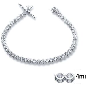 SB03175, Ladies' Moissanite Ring, S925, Rhodium Plated, White, 10.11g