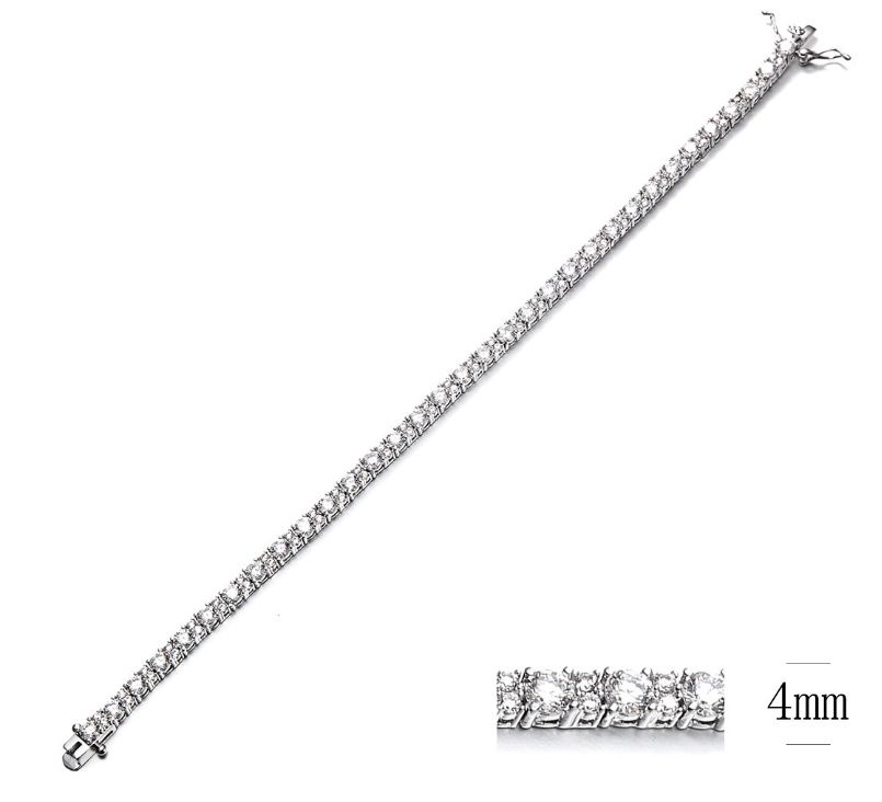 SB09346, Ladies' Moissanite Ring, S925, Rhodium Plated, White, 3.2g
