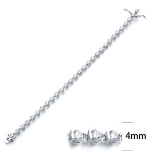 SB02634, Ladies' Moissanite Ring, S925, Rhodium Plated, White, 12.1g