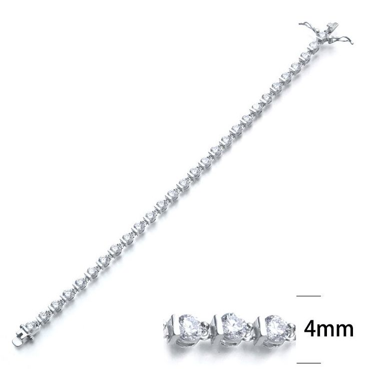 SB02634, Ladies' Moissanite Ring, S925, Rhodium Plated, White, 12.1g