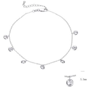 SB16596, Ladies' Moissanite Ring, S925, Rhodium Plated, White, 2.95g