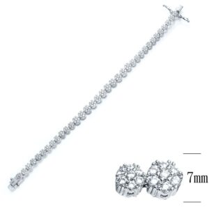 SB08230, Ladies' Moissanite Ring, S925, Rhodium Plated, White, 6.49g