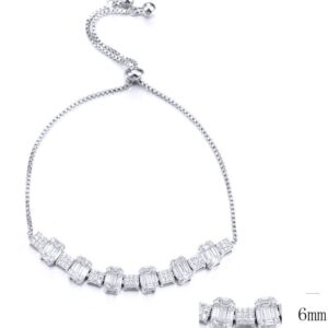 SB11111-F, Ladies' Moissanite Ring, S925, Rhodium Plated, White, 5.23g