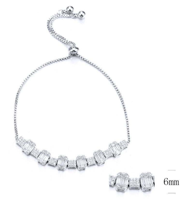 SB11111-F, Ladies' Moissanite Ring, S925, Rhodium Plated, White, 5.23g