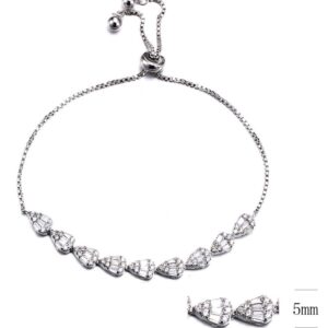 SB09307-F, Ladies' Moissanite Ring, S925, Rhodium Plated, White, 5.35g