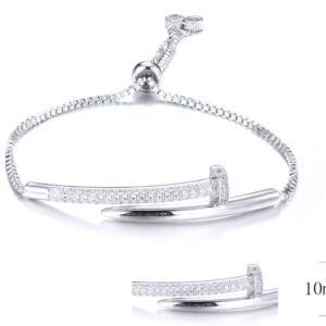 SB10169-F, Ladies' Moissanite Ring, S925, Rhodium Plated, White, 7.14g