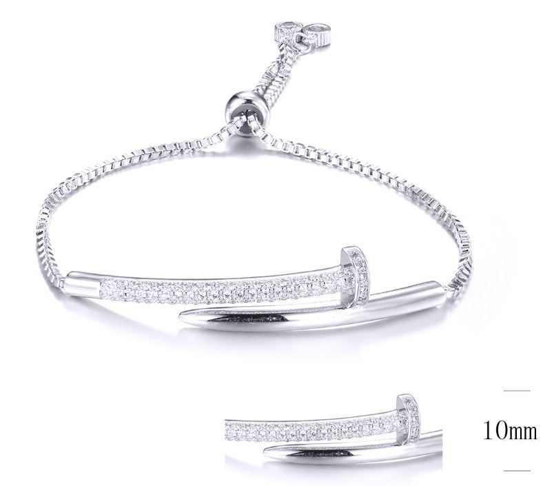SB10169-F, Ladies' Moissanite Ring, S925, Rhodium Plated, White, 7.14g