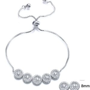 SB08096, Ladies' Moissanite Ring, S925, Rhodium Plated, White, 5.72g