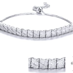 SB09711-F, Ladies' Moissanite Ring, S925, Rhodium Plated, White, 8.57g