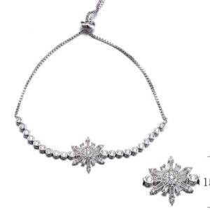 SB09155-F, Ladies' Moissanite Ring, S925, Rhodium Plated, White, 5.29g