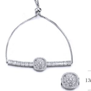 SB10473-F, Ladies' Moissanite Ring, S925, Rhodium Plated, White, 8.61g