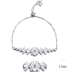 SB09220-F, Ladies' Moissanite Ring, S925, Rhodium Plated, White, 7.58g