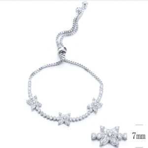 SB11219-F, Ladies' Moissanite Ring, S925, Rhodium Plated, White, 6.86g