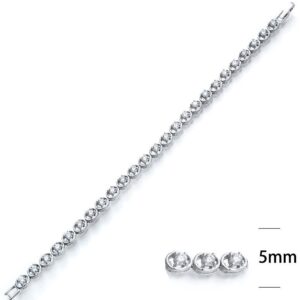 SB01771, Ladies' Moissanite Ring, S925, Rhodium Plated, White, 11.8g