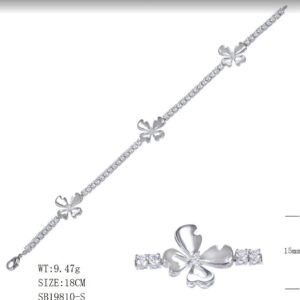 SB19810, Ladies' Moissanite Ring, S925, Rhodium Plated, White, 9.47g