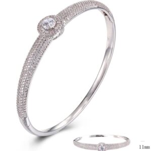 SA02830, Ladies' Moissanite Ring, S925, Rhodium Plated, White, 18.3g