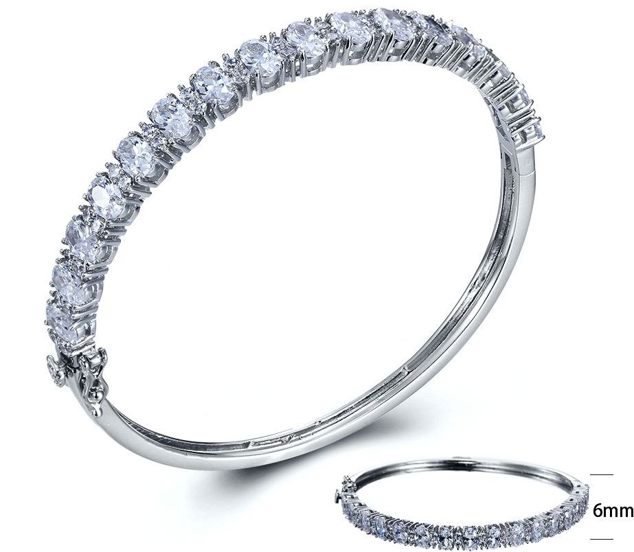 SA02380, Ladies' Moissanite Ring, S925, Rhodium Plated, White, 15.41g