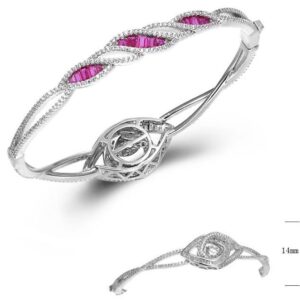 SA05831, Ladies' Moissanite Ring, S925, Rhodium Plated, White, 16.32g
