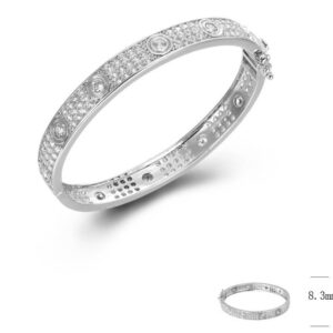 SA05869, Ladies' Moissanite Ring, S925, Rhodium Plated, White, 21.5g