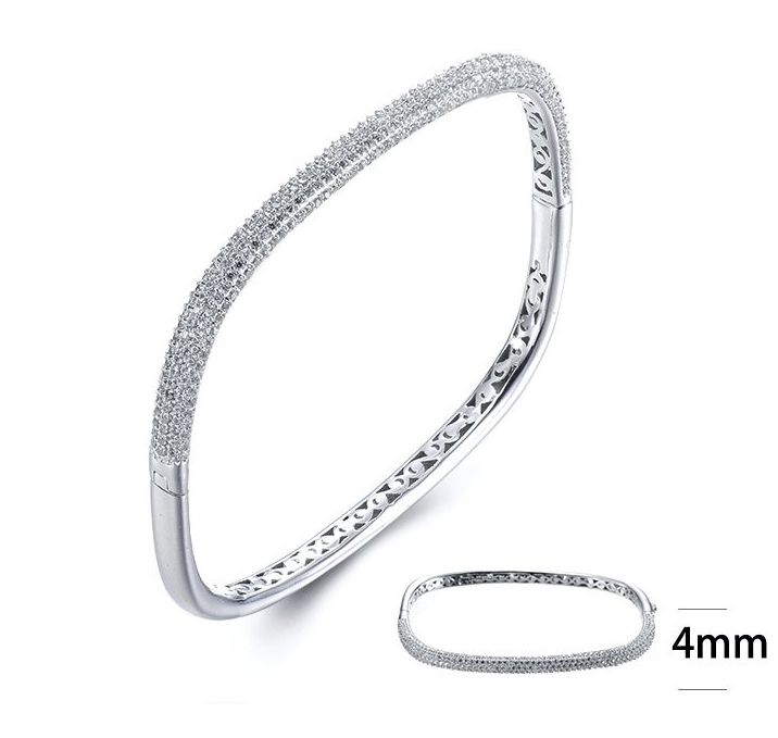 SA02574, Ladies' Moissanite Ring, S925, Rhodium Plated, White, 13.76g