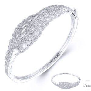 SA03517, Ladies' Moissanite Ring, S925, Rhodium Plated, White, 28.77g