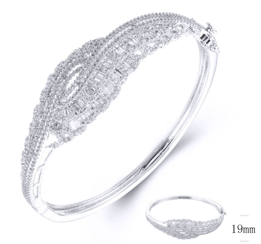 SA03517, Ladies' Moissanite Ring, S925, Rhodium Plated, White, 28.77g