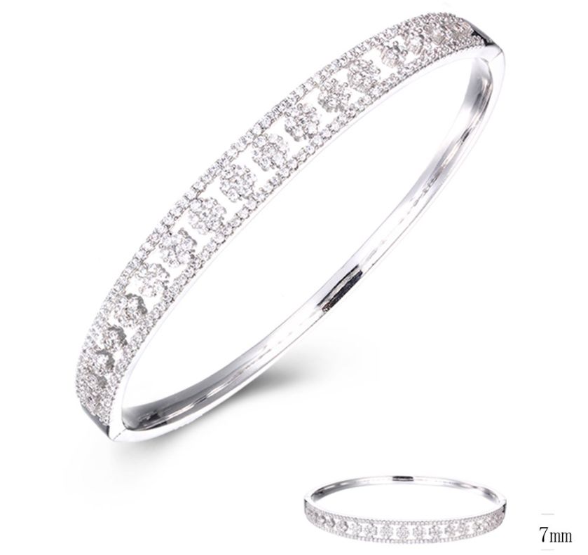 SA02787, Ladies' Moissanite Ring, S925, Rhodium Plated, White, 14.98g