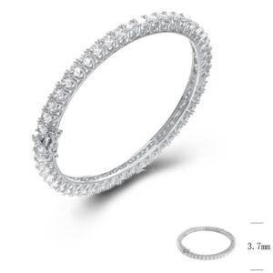 SA06048, Ladies' Moissanite Ring, S925, Rhodium Plated, White, 18.95g