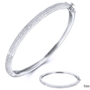 SA04058, Ladies' Moissanite Ring, S925, Rhodium Plated, White, 13.2g