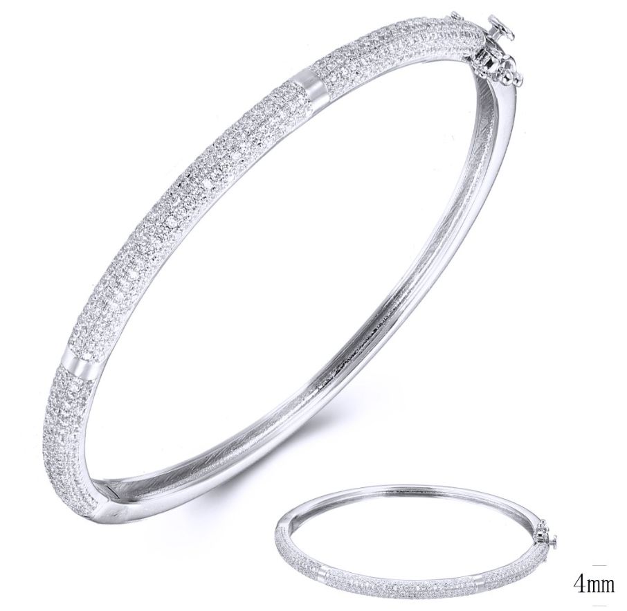 SA04058, Ladies' Moissanite Ring, S925, Rhodium Plated, White, 13.2g
